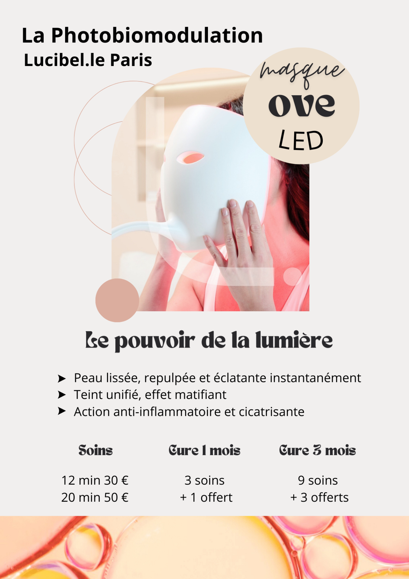 Beige rose esthe tique moderne sport atelier de yoga fe minin programme flyer document a4 png